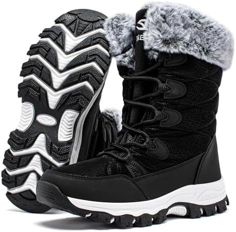 CLYCTIP Warm Gefütterte Winterstiefel für Damen - Wasserdichtig, Outdoor Trekkingschuhe Gr. 37-42